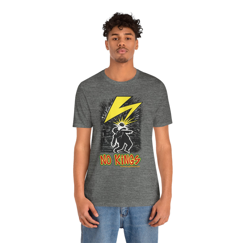 No Kings Lightning Bolt Bella + Canvas T-Shirt