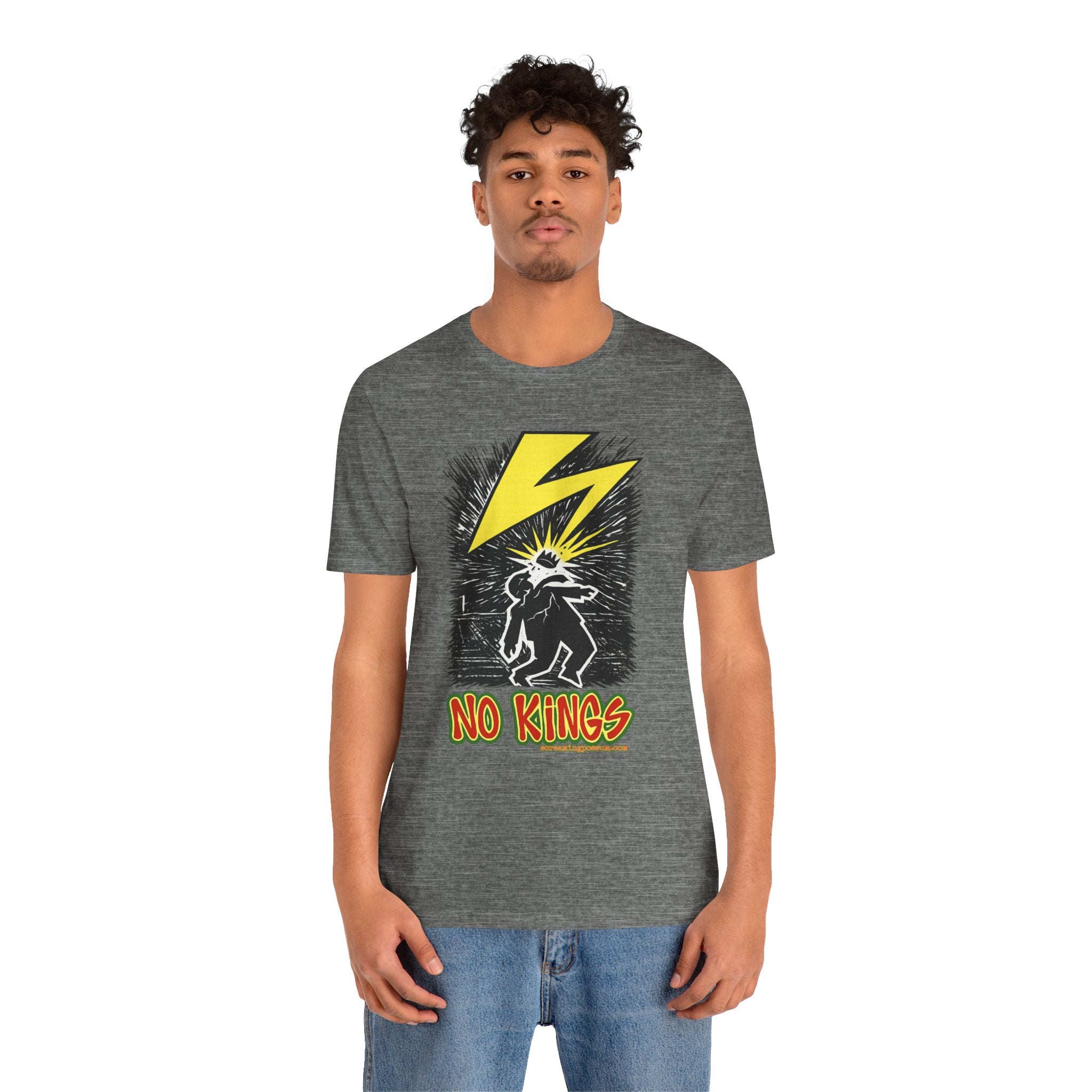 No Kings Lightning Bolt Bella + Canvas T-Shirt