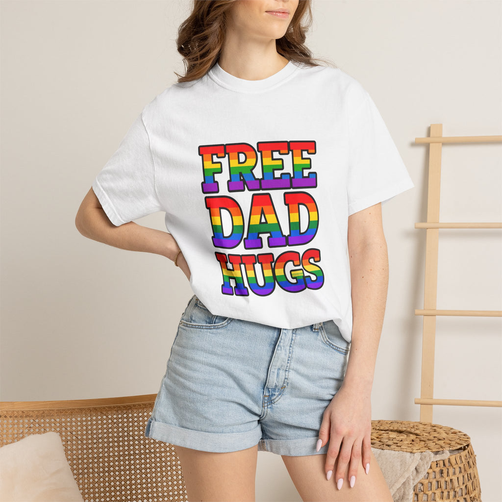 Free Dad Hugs Rainbow Pride Comfort Colors T-Shirt