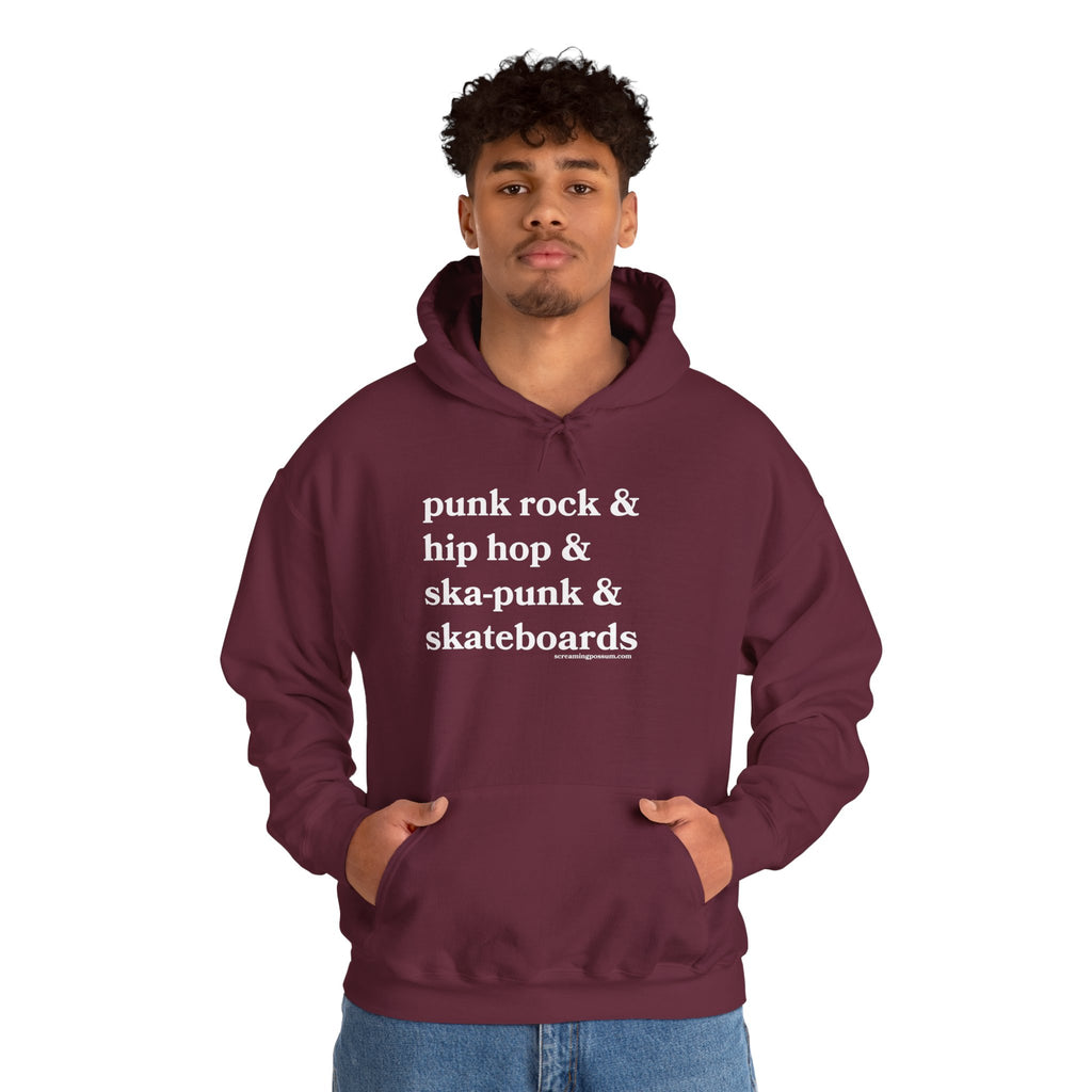 Punk Rock & Hip Hop & Ska-Punk & Skateboards Gildan Pullover Hoodie