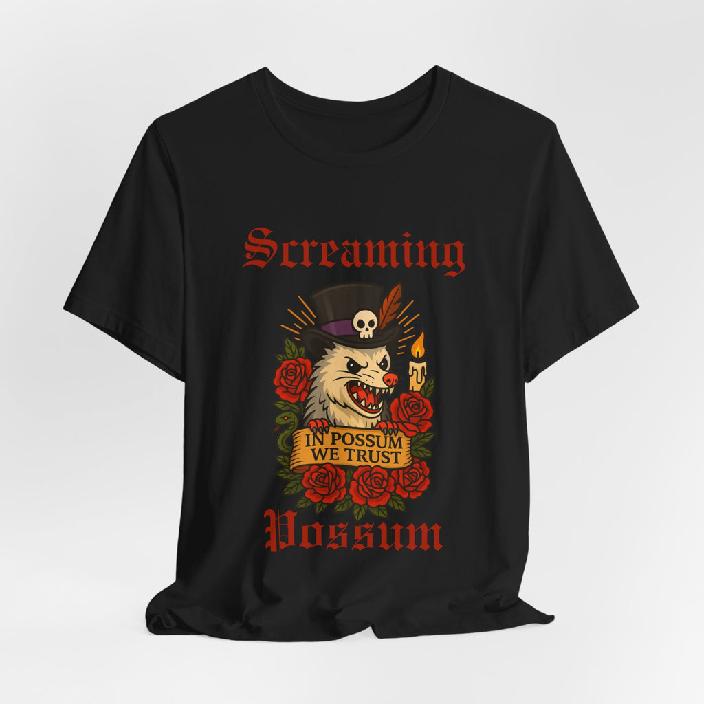 IN Possum We Trust Tattoo Tee — Screaming Possum Voodoo Possum T-Shirt