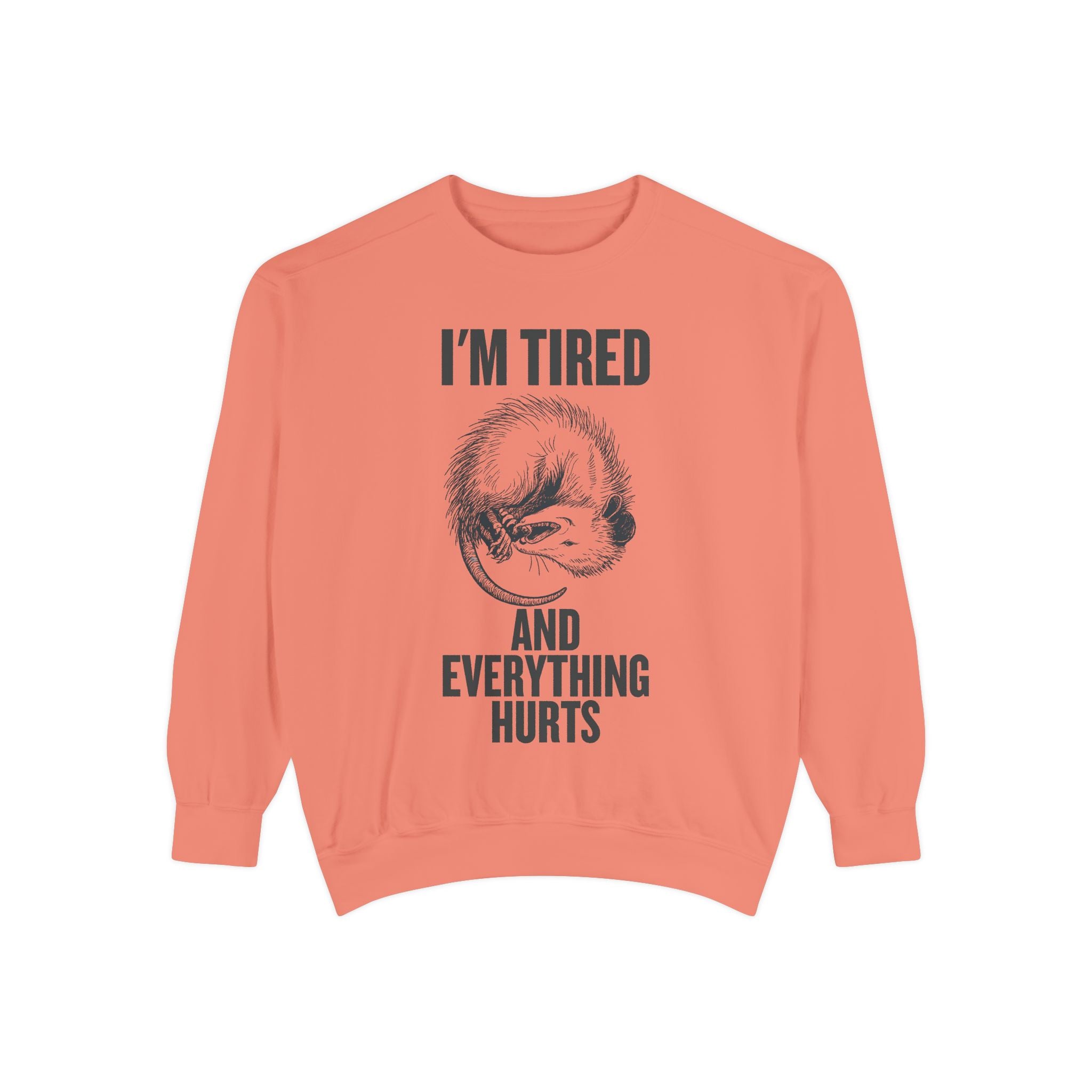 I'm Tired and Everything Hurts - Possum Crewneck Sweatshirt