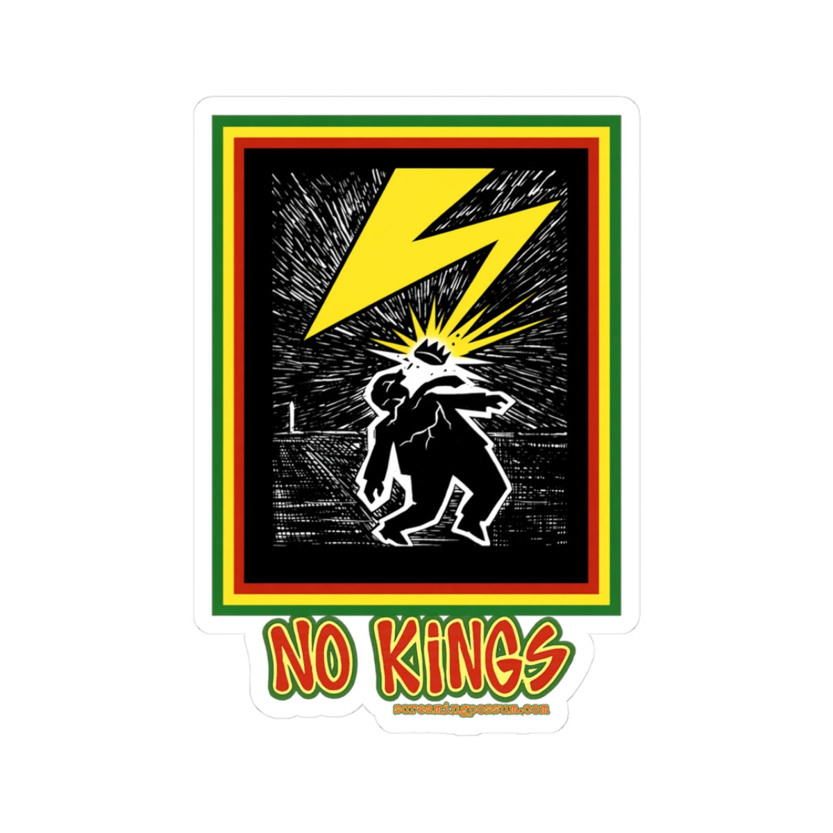 No Kings Bad Brains Homage Sticker