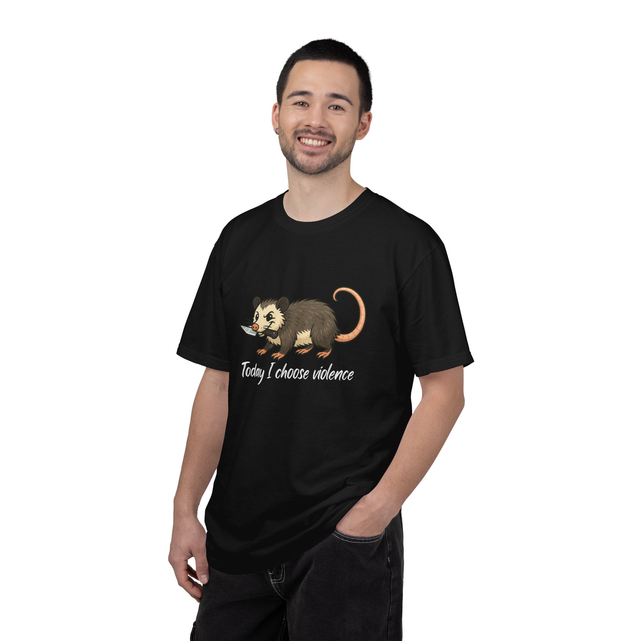 Possum Graphic Tee - "Today I Choose Violence" Funny Wildlife T-Shirt