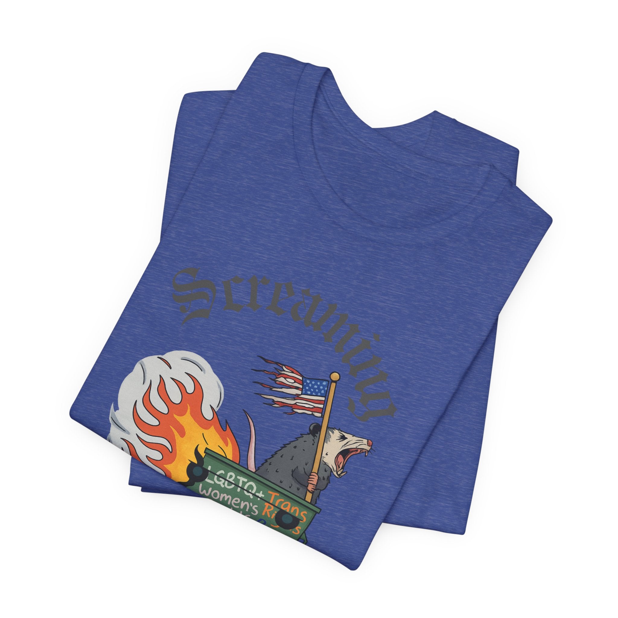 DEI Ride or Die - Screaming Possum Dumpster Fire Ride T-Shirt