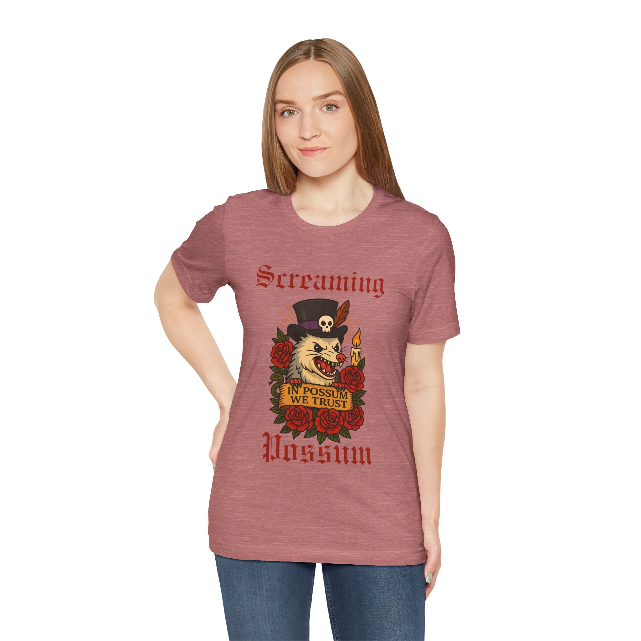 IN Possum We Trust Tattoo Tee — Screaming Possum Voodoo Possum T-Shirt