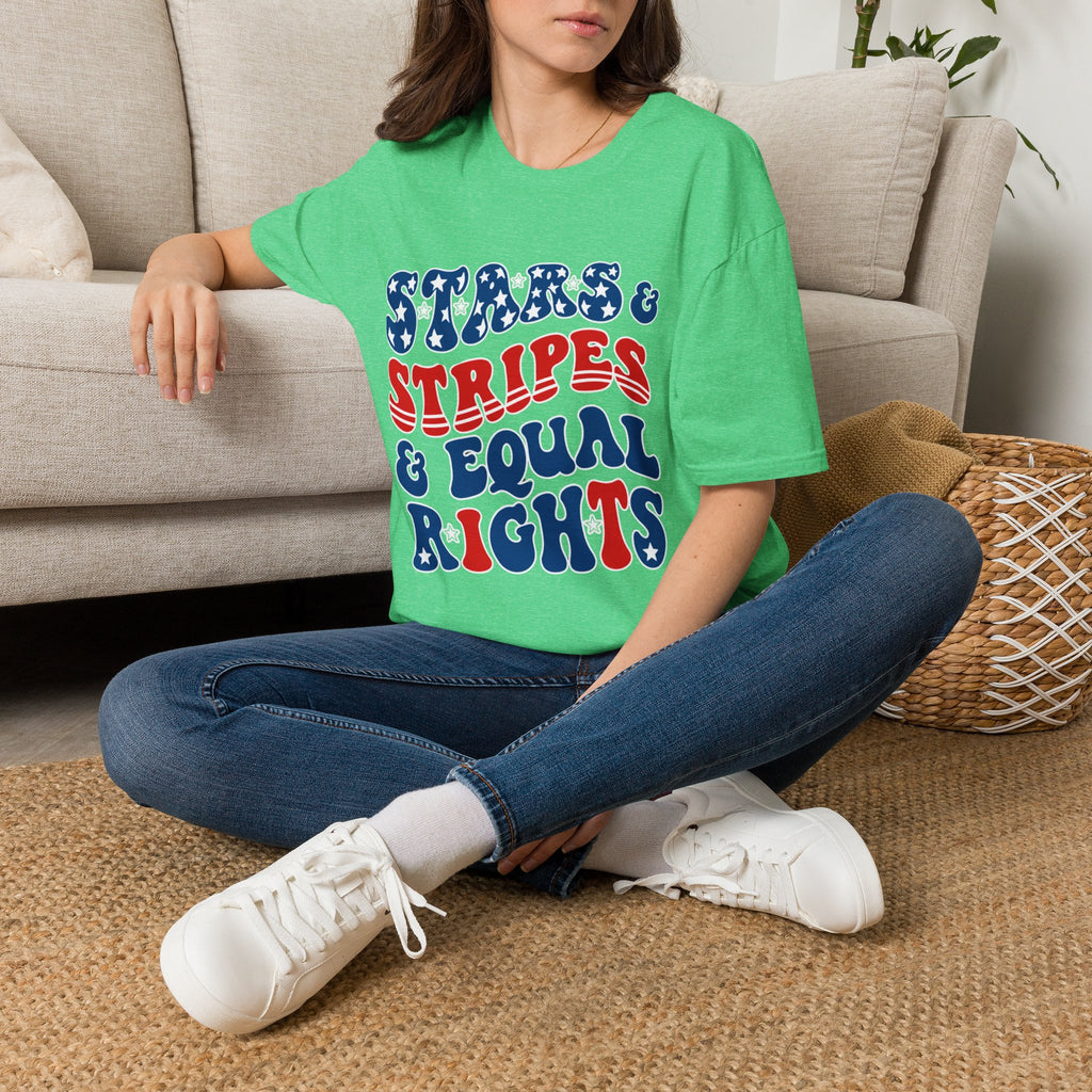 Stars & Stripes & Equal Rights Patriotic Gildan T‐Shirt