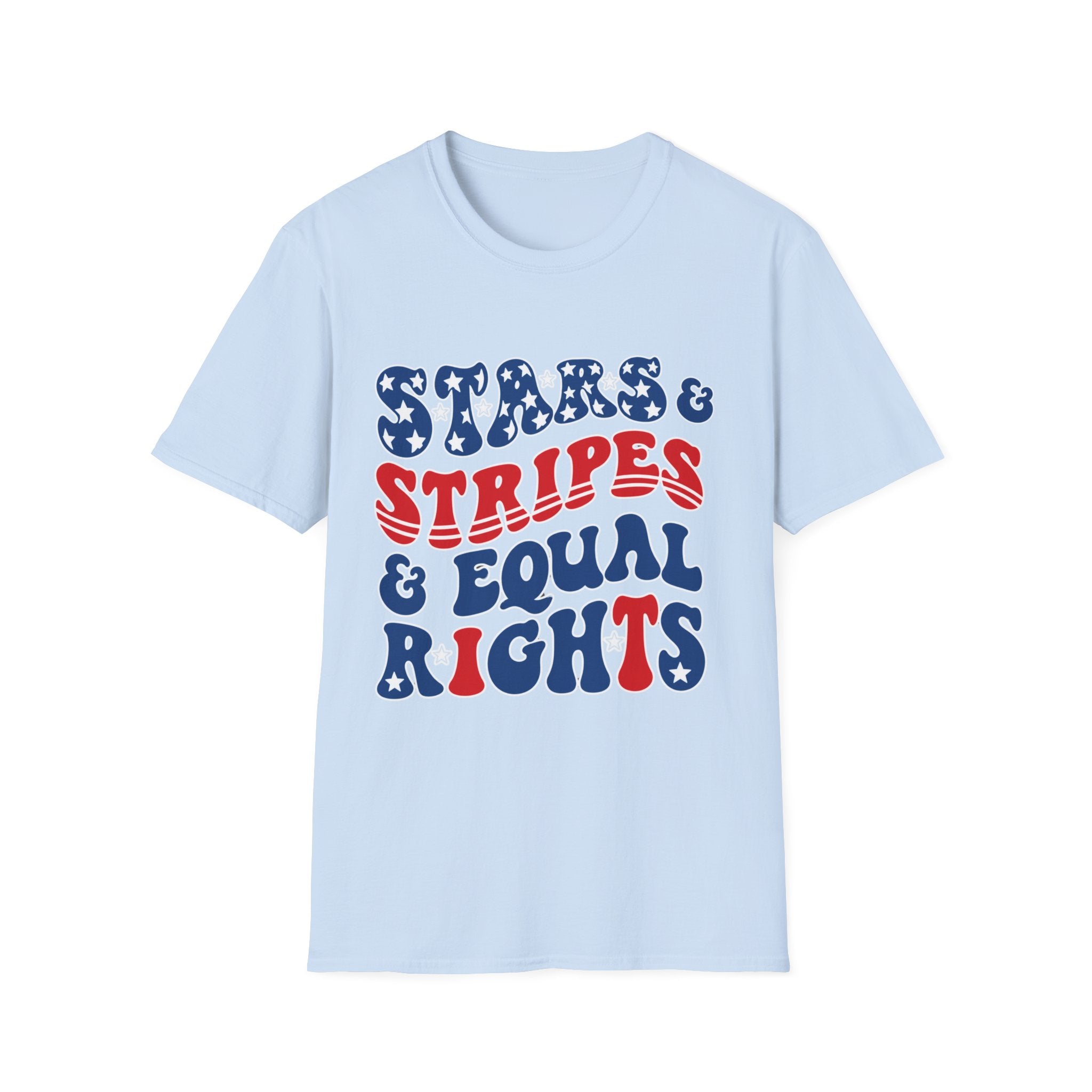 Stars & Stripes & Equal Rights Patriotic Gildan T‐Shirt