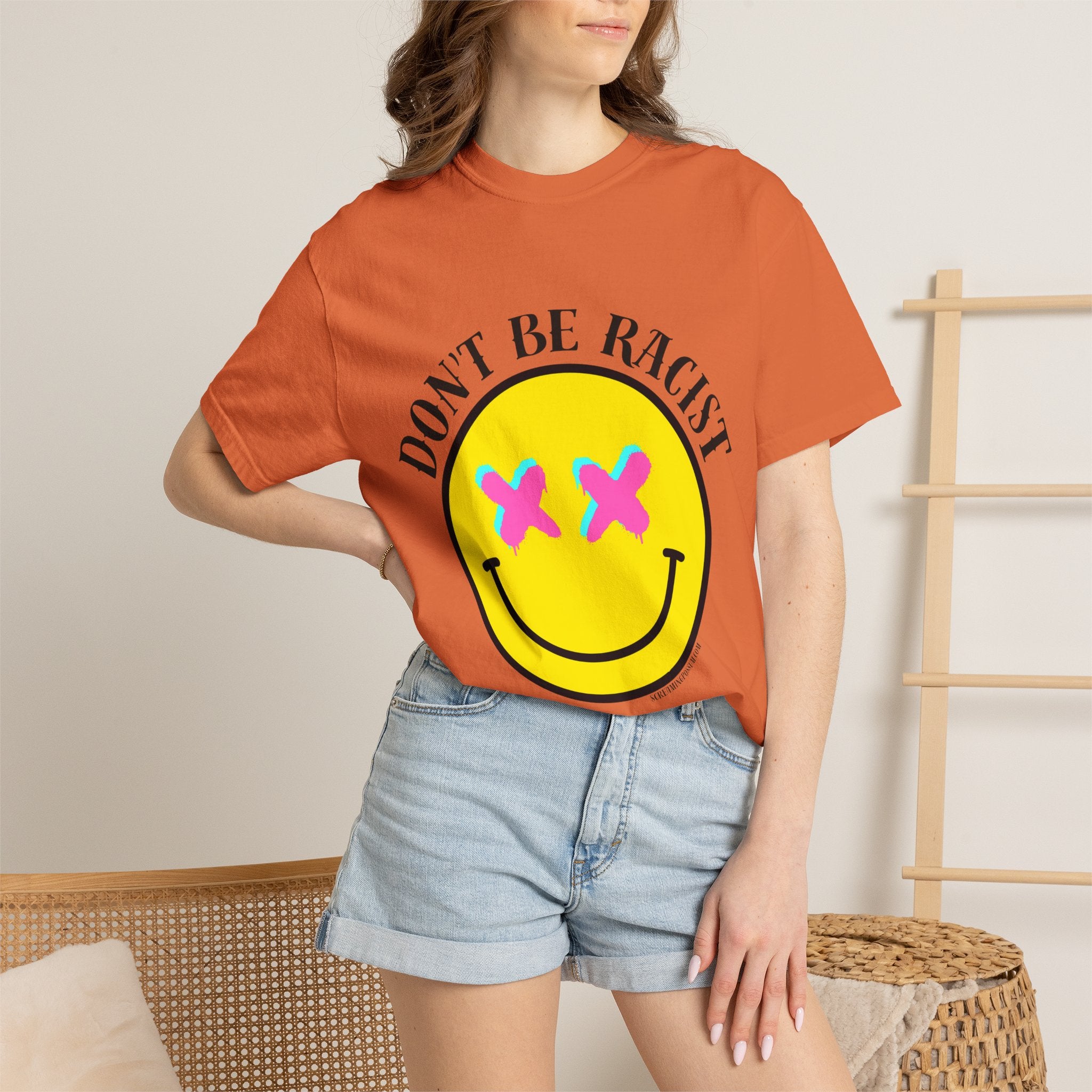 Don't Be Racist Mr. Smiley Comfort Colors T-Shirt