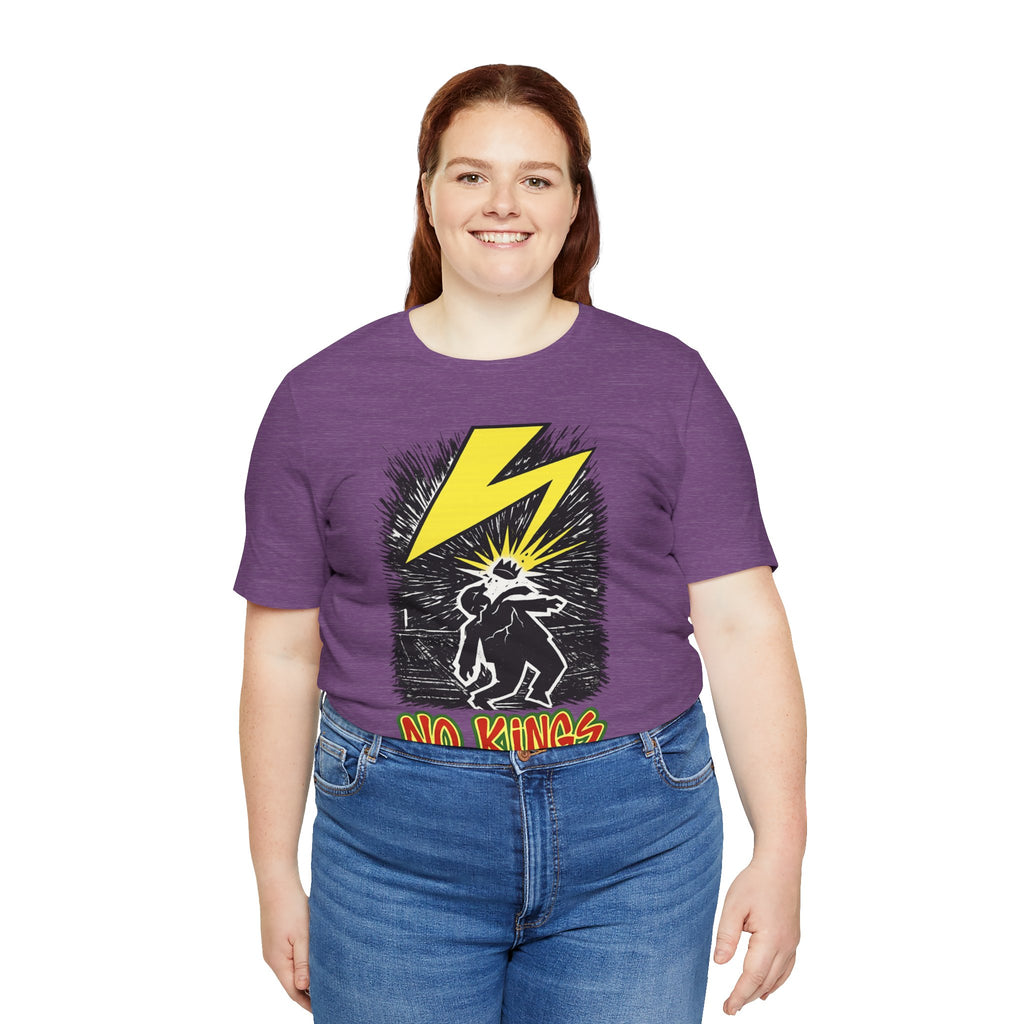 No Kings Lightning Bolt Bella + Canvas T-Shirt