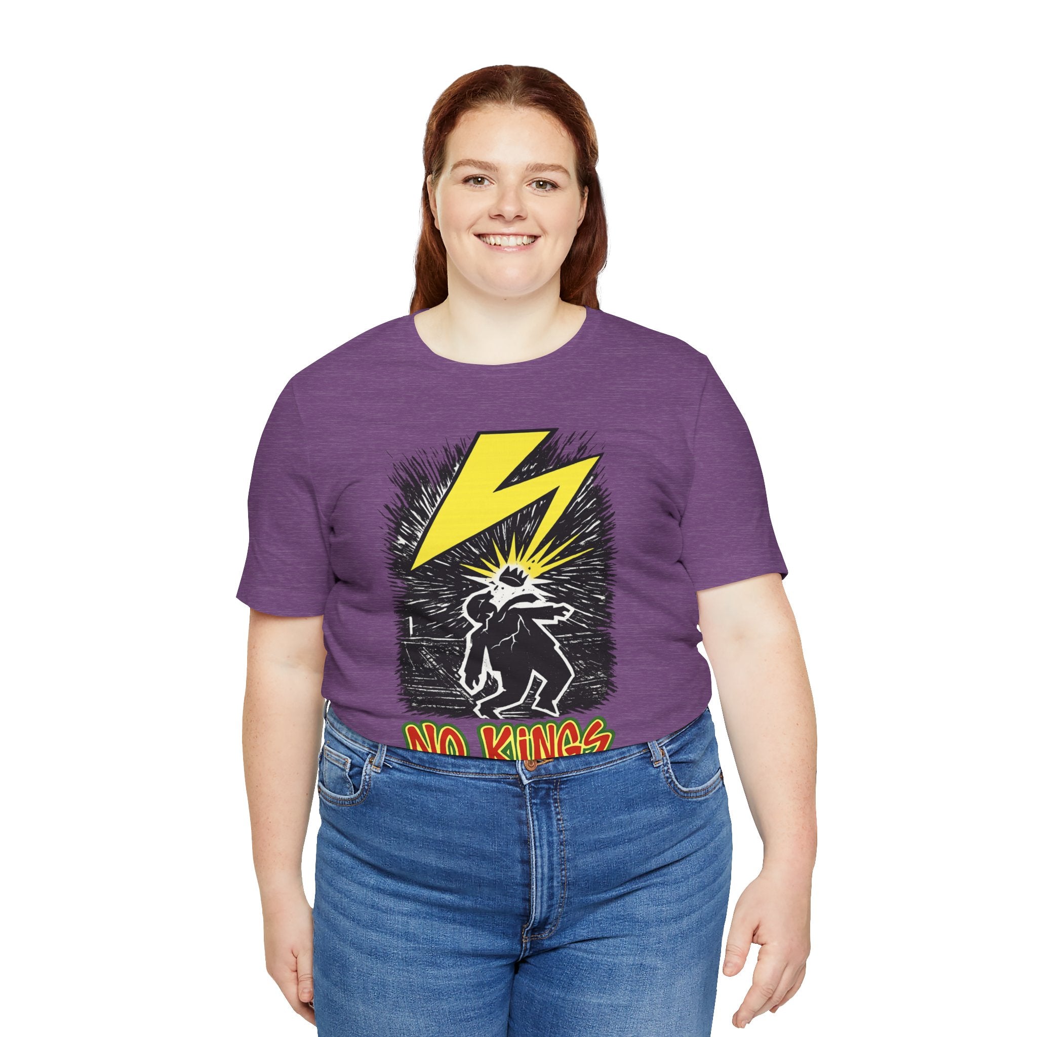 No Kings Lightning Bolt Bella + Canvas T-Shirt