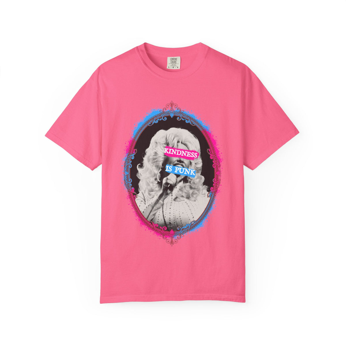 Kindness Is Punk Dolly Comfort Colors T-Shirt — Retro Punk Graphic Tee
