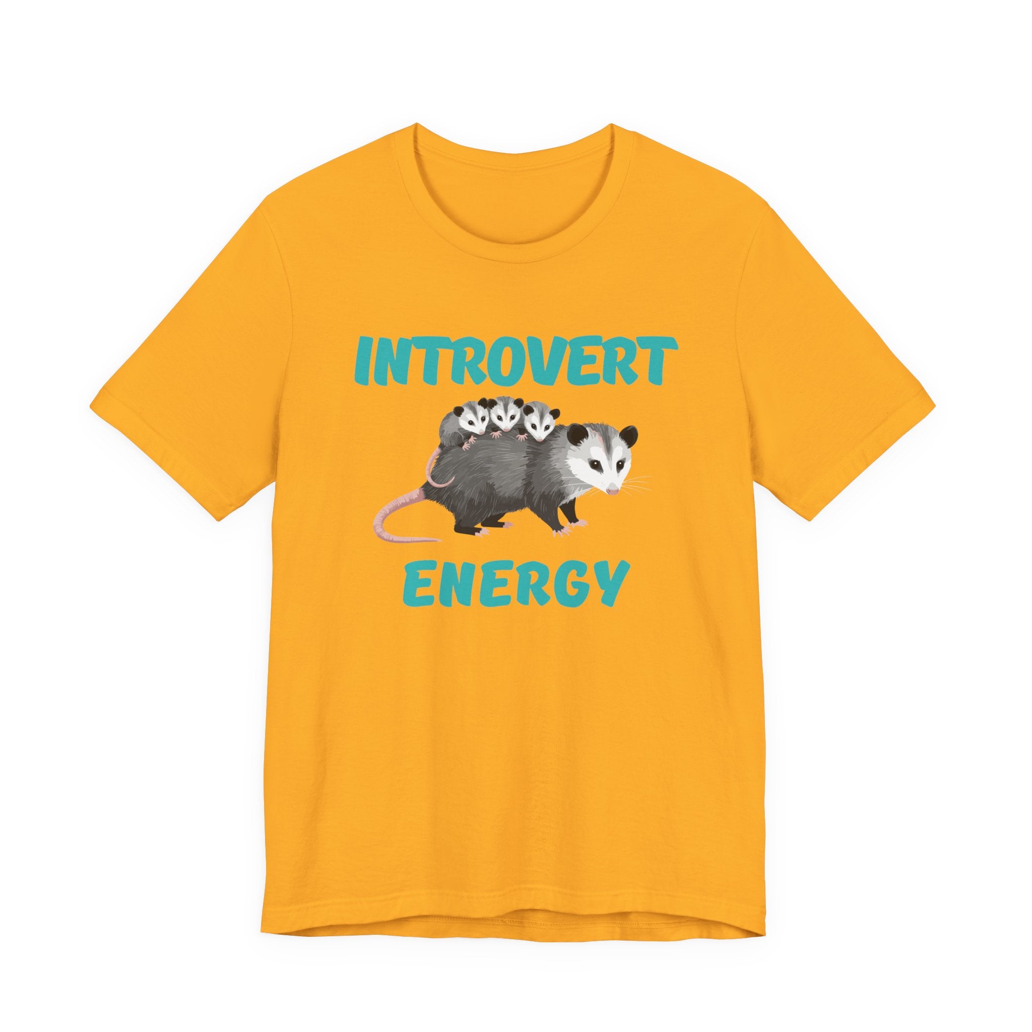 Introvert Energy T-Shirt — Cute Opossum Graphic Tee from Screaming Possum