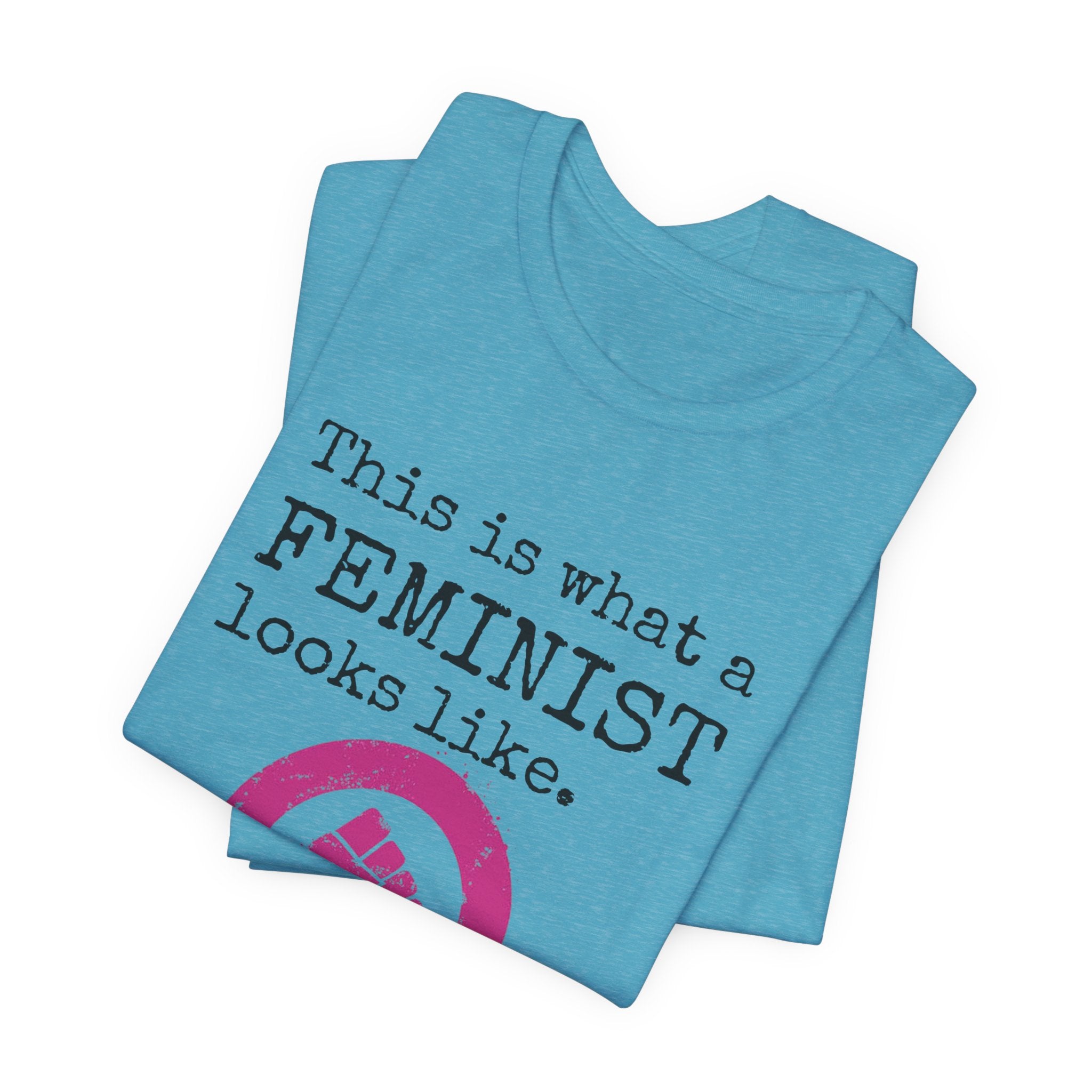 Feminist T‑Shirt — “This Is What a FEMINIST Looks Like” Pink Symbol Tee