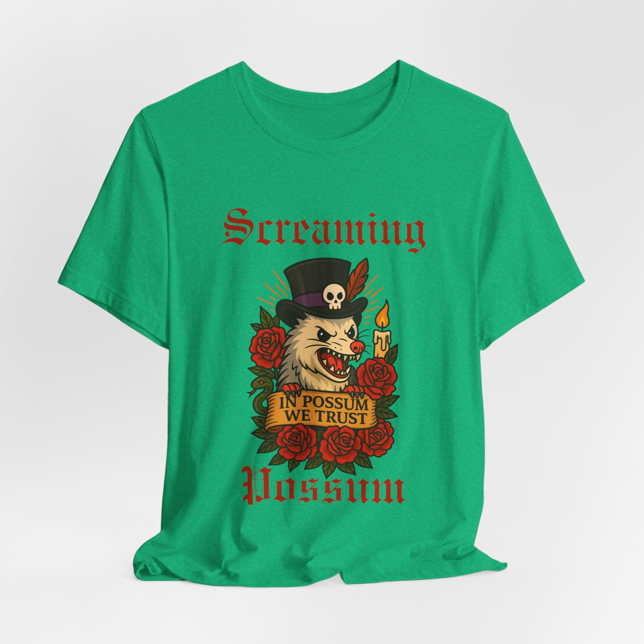 IN Possum We Trust Tattoo Tee — Screaming Possum Voodoo Possum T-Shirt