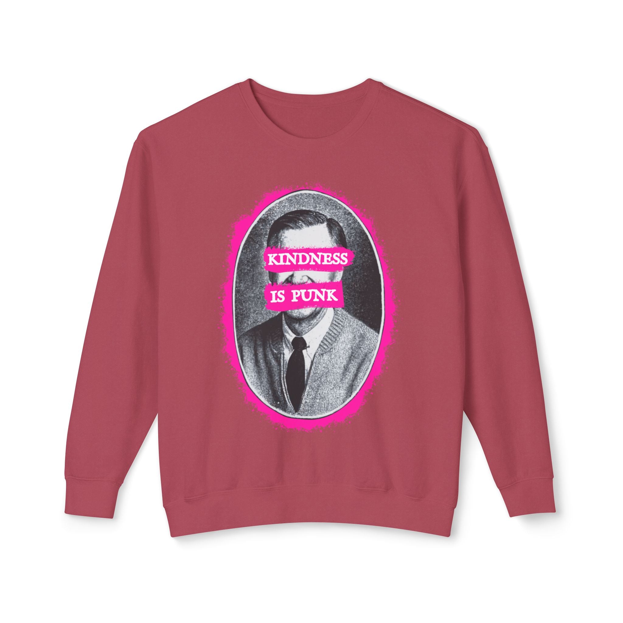Mr Roger's "Kindness Is Punk" Comfort Colors Crewneck Sweatshirt — Lightweight