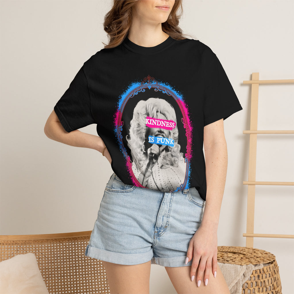 Kindness Is Punk Dolly Comfort Colors T-ShirtT-Shirt — Retro Punk Graphic Tee