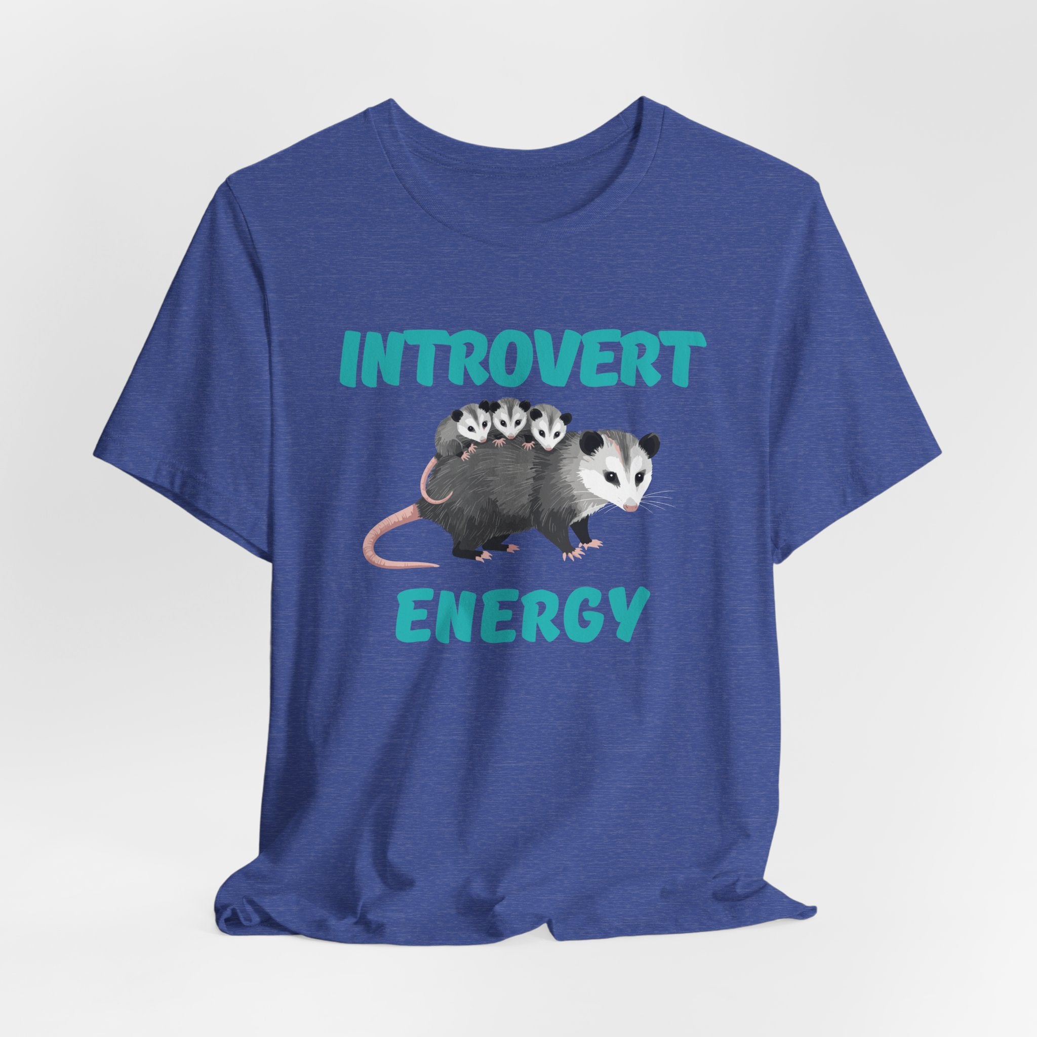Introvert Energy T-Shirt — Cute Opossum Graphic Tee from Screaming Possum
