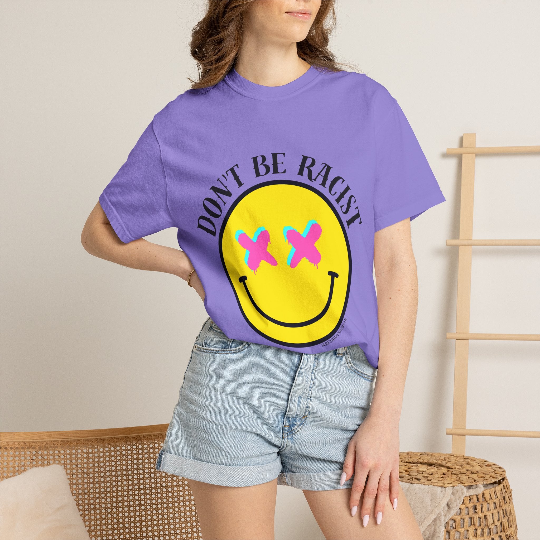 Don't Be Racist Mr. Smiley Comfort Colors T-Shirt