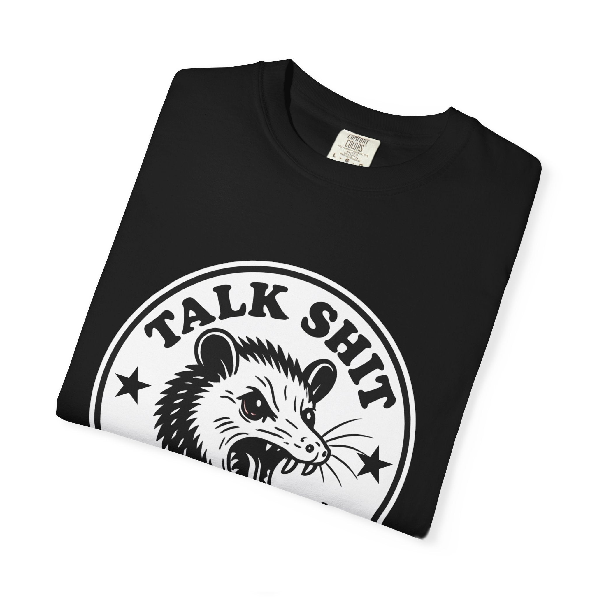 Talk Shit Get Bit Tee — Screaming Possum Graphic T-Shirt