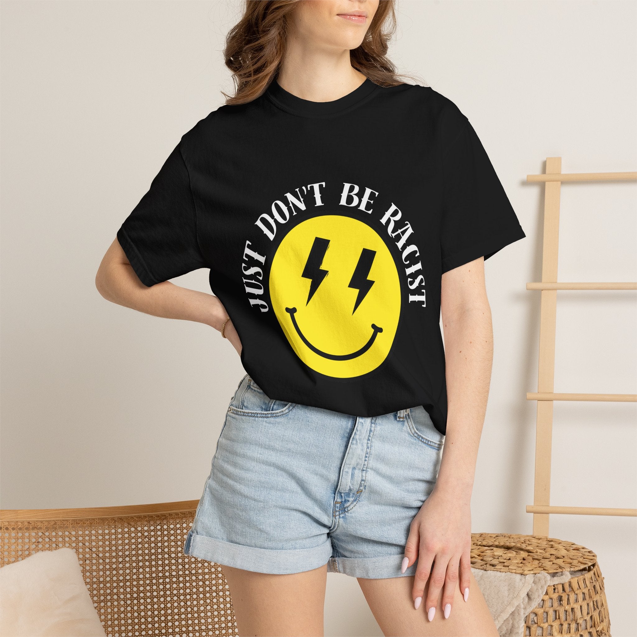 Just Don't Be Racist Smiley Comfort Colors T-Shirt