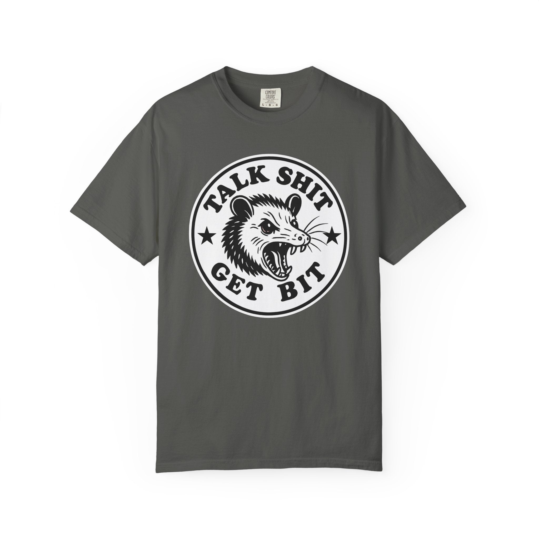Talk Shit Get Bit Screaming Possum Comfort Colors T-Shirt