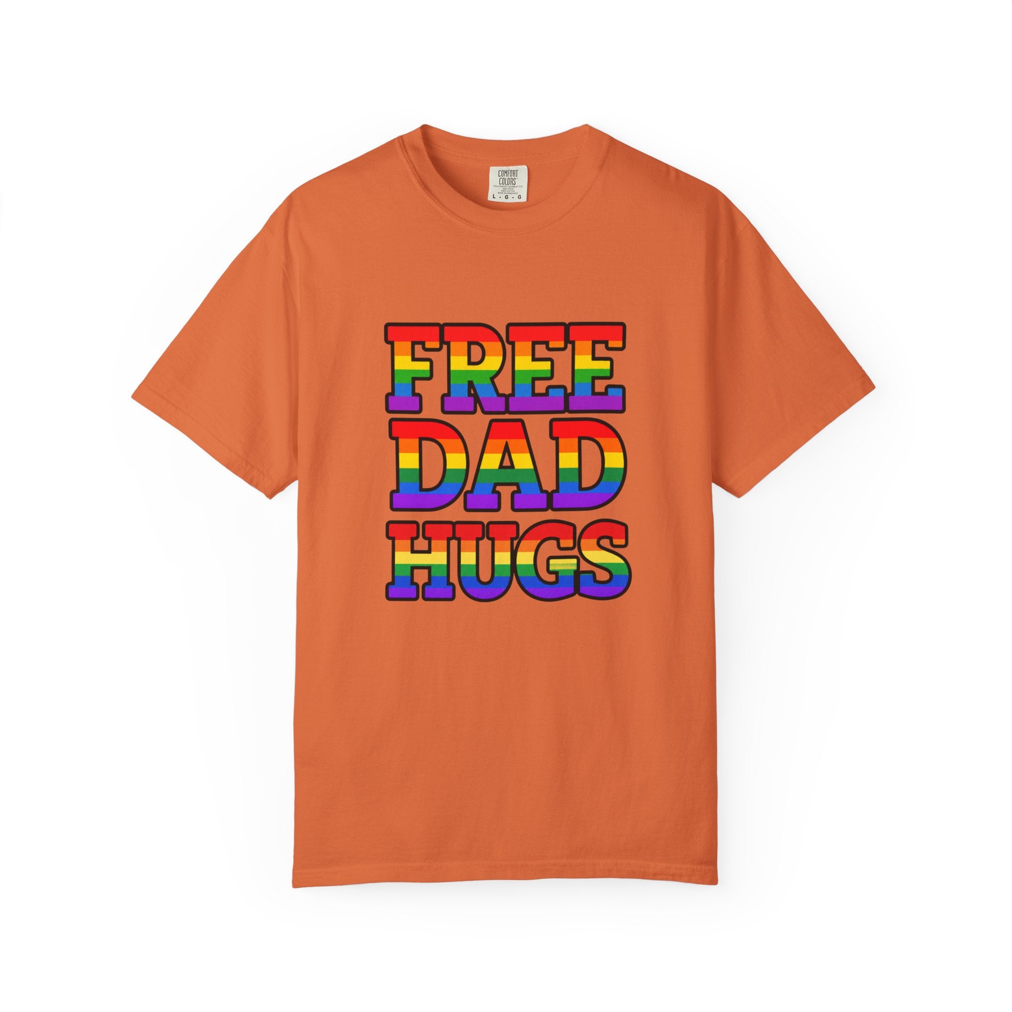 Free Dad Hugs Rainbow Pride Comfort Colors T-Shirt