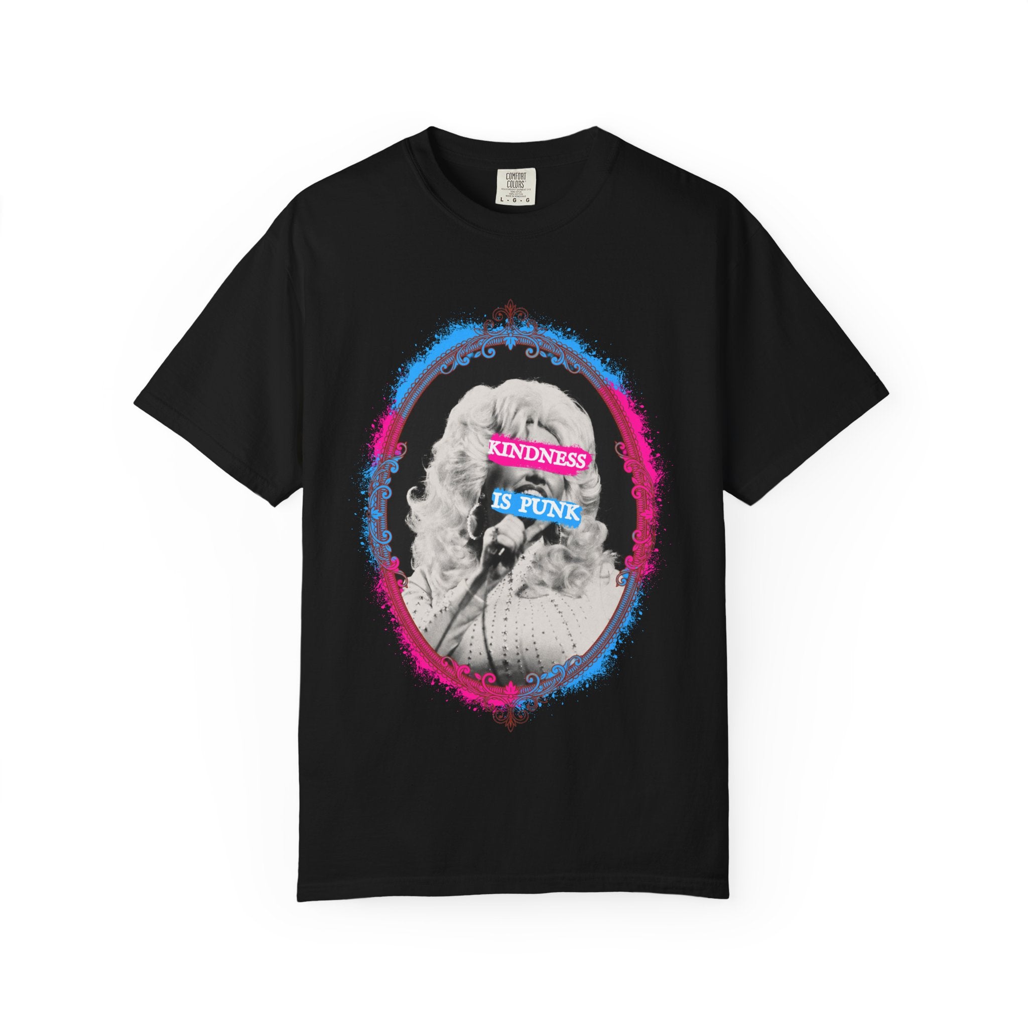 Kindness Is Punk Dolly Comfort Colors T-ShirtT-Shirt — Retro Punk Graphic Tee