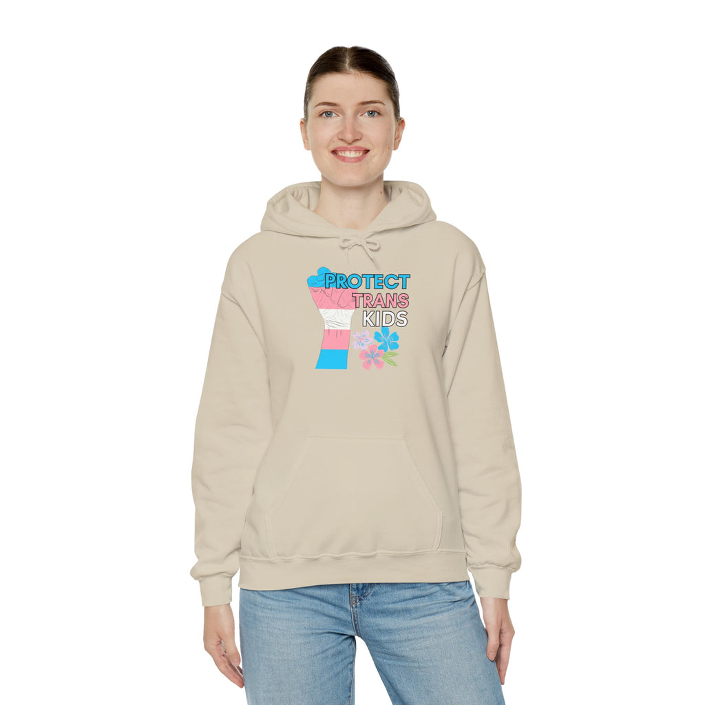 Protect Trans Kids Hoodie on Gildan Hooded Sweatshirt