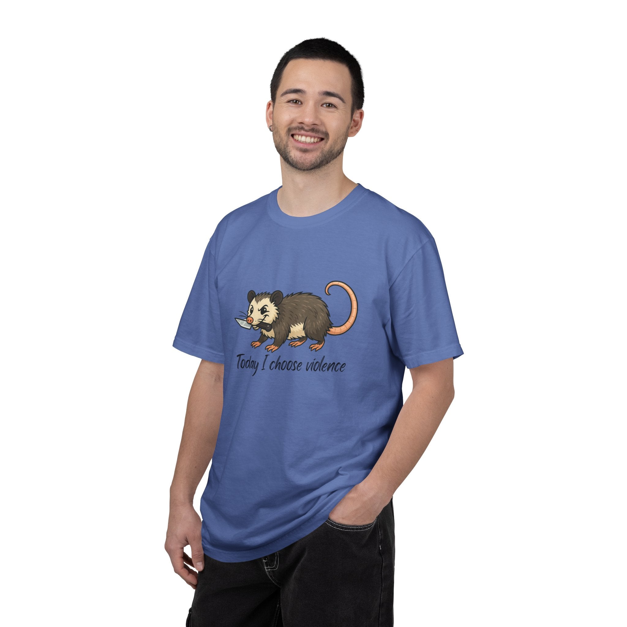 Possum Graphic Tee - "Today I Choose Violence" Funny Wildlife T-Shirt