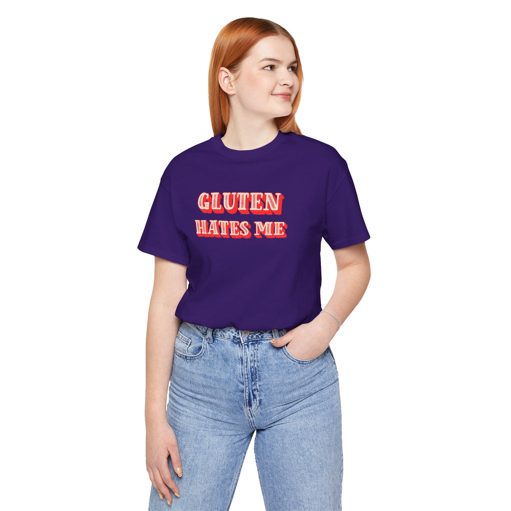 Gluten Hates Me Tee — Funny Celiac/Gluten-Free Shirt
