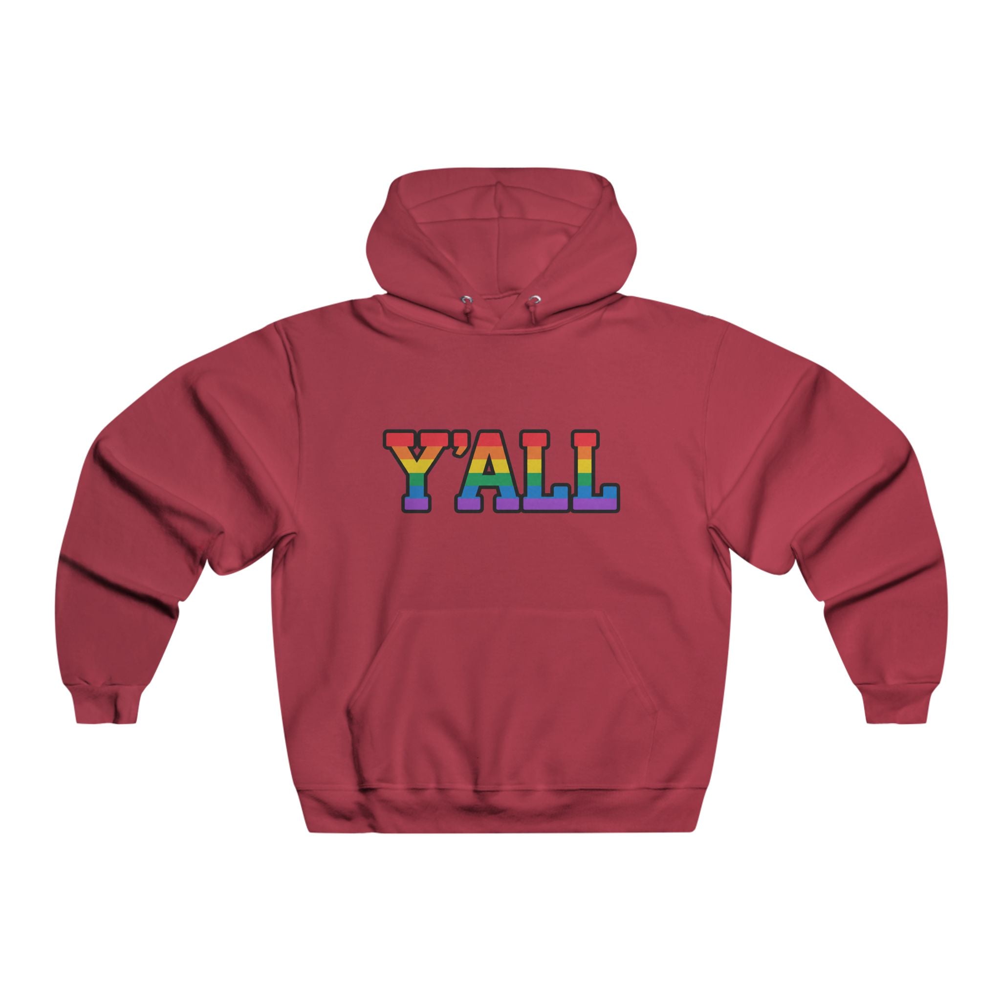 Y'ALL Rainbow Pride JERZEES Pullover Hoodie