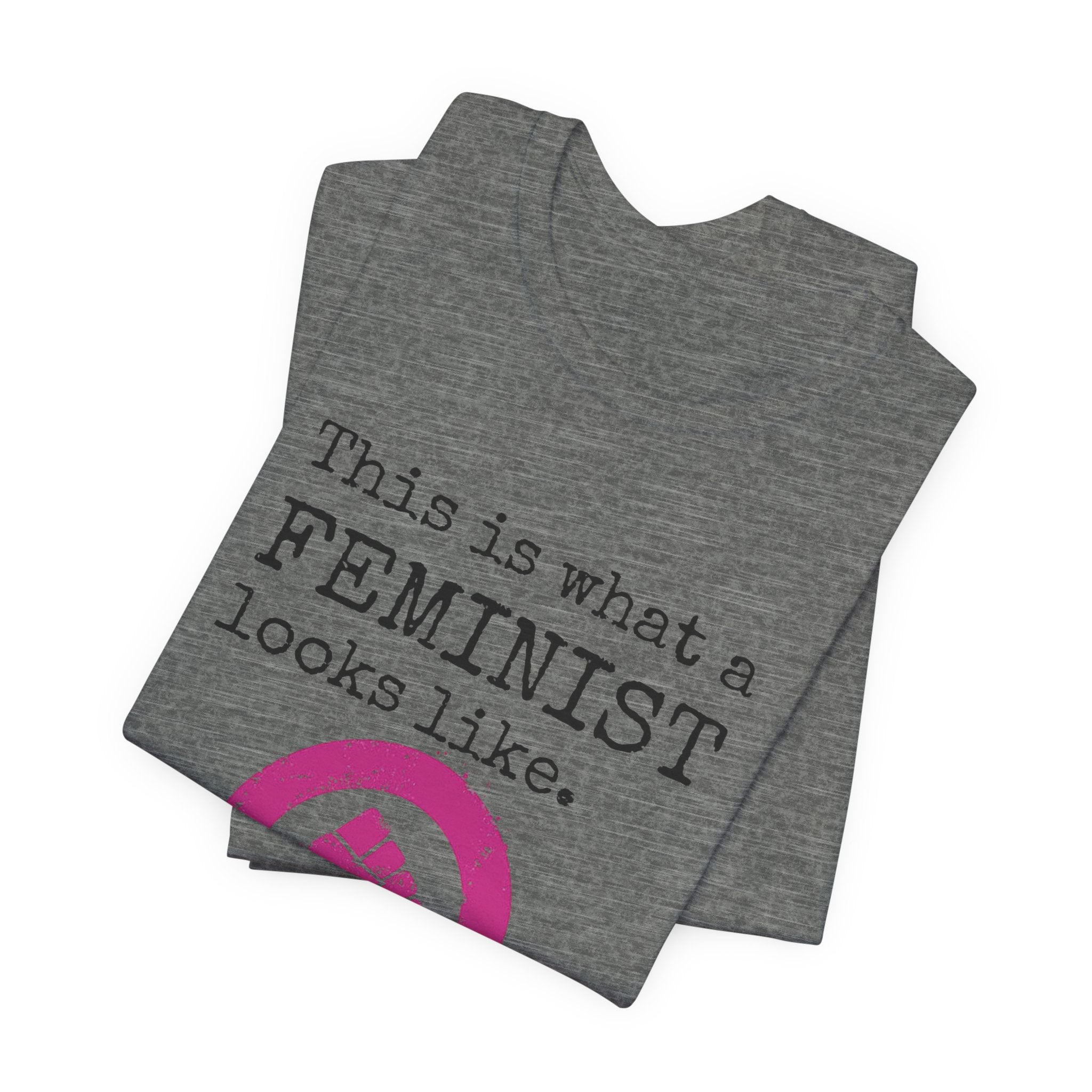 Feminist T‑Shirt — “This Is What a FEMINIST Looks Like” Pink Symbol Tee