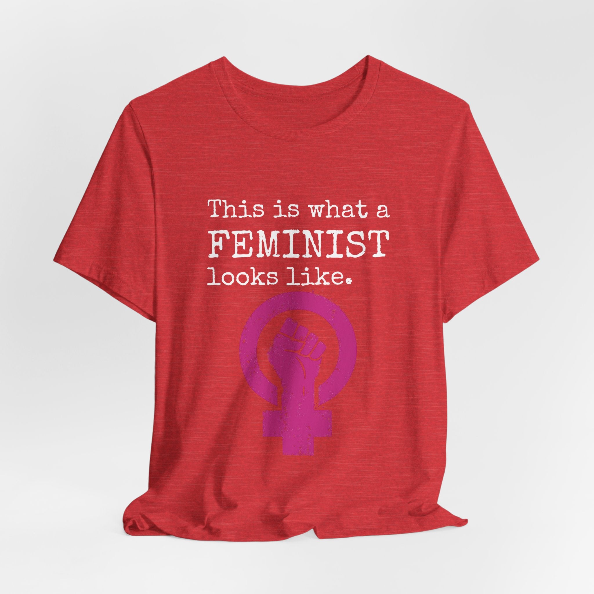 Feminist T‑Shirt — “This Is What a FEMINIST Looks Like” Pink Symbol Tee