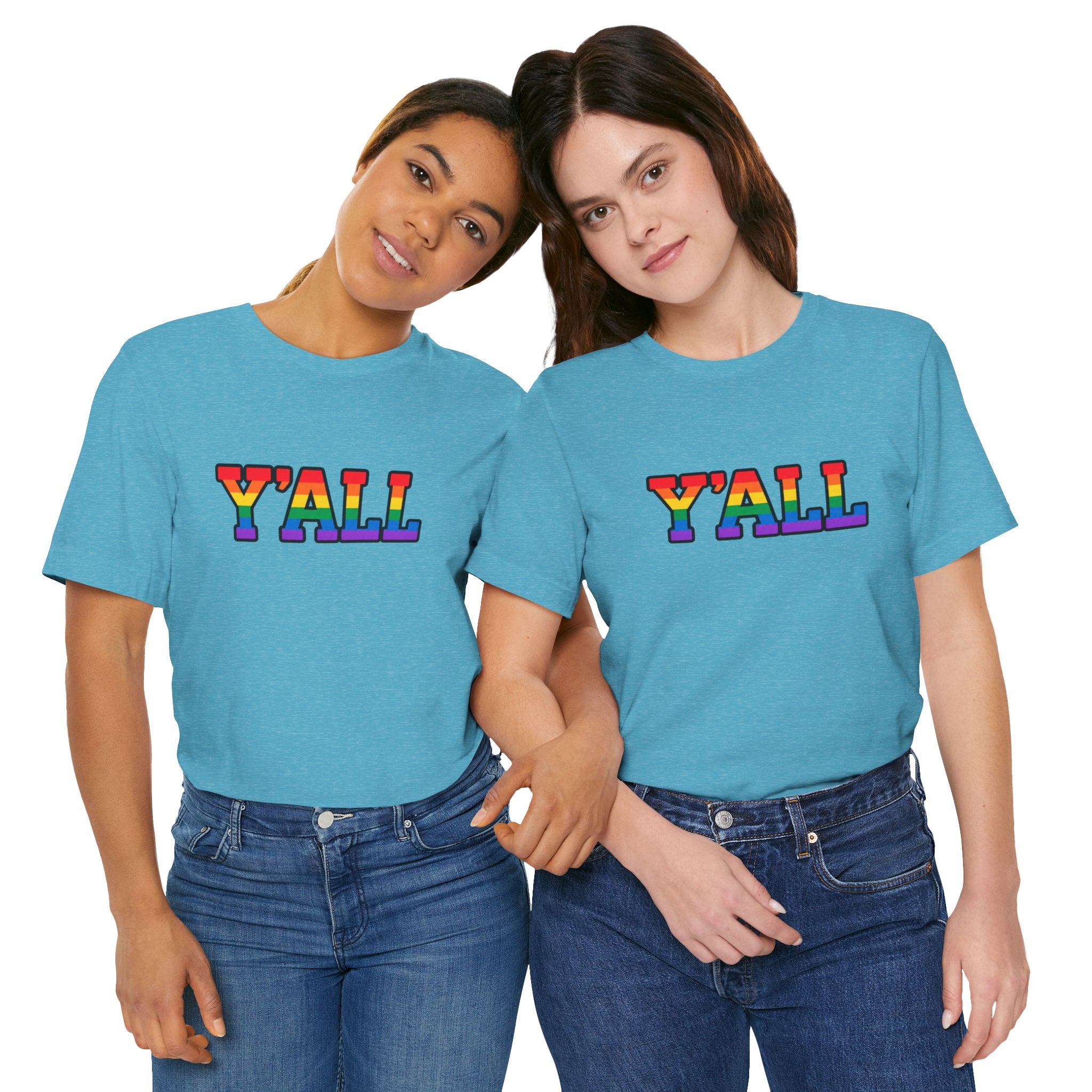 Y'ALL Rainbow Pride Bella + Canvas T-Shirt