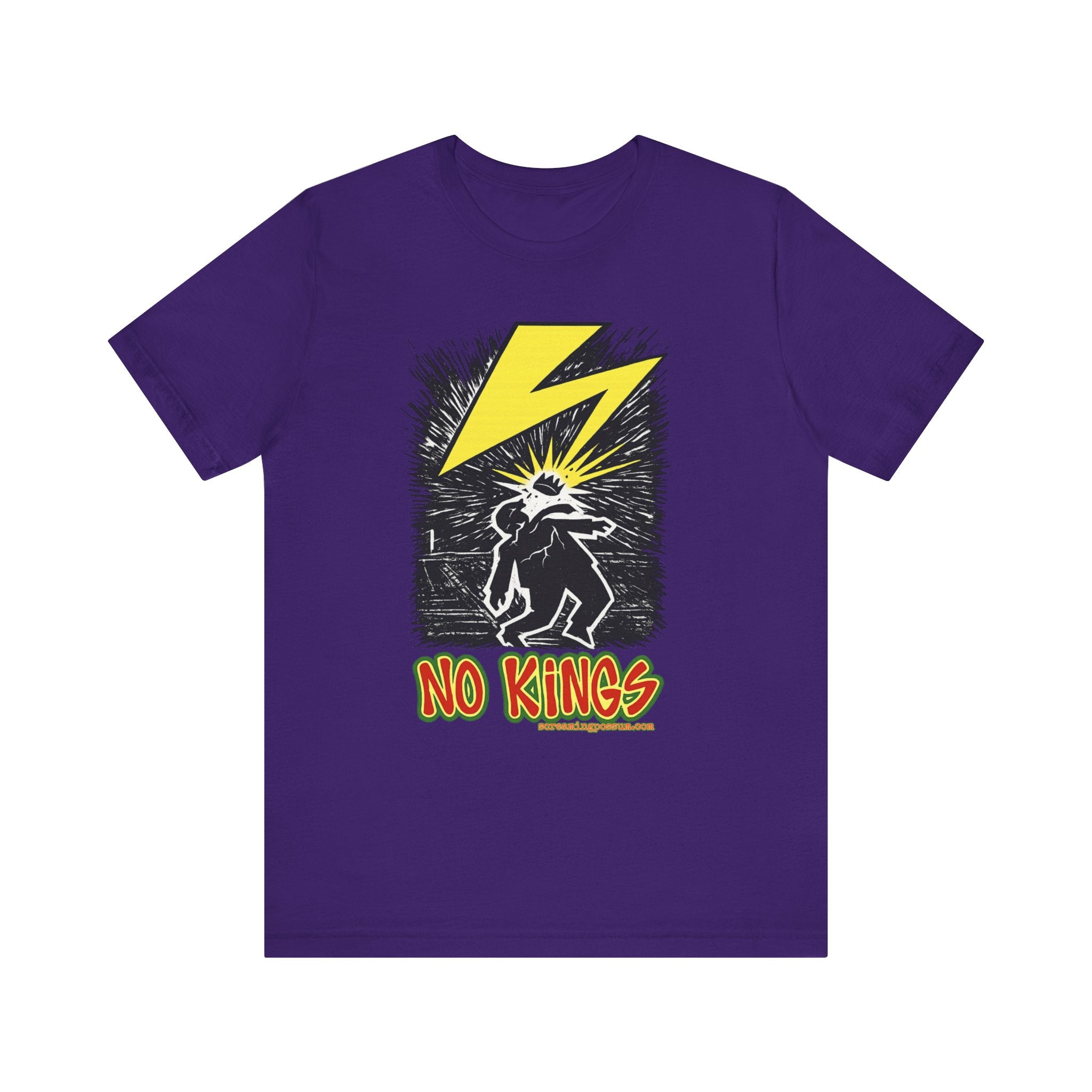 No Kings Lightning Bolt Bella + Canvas T-Shirt