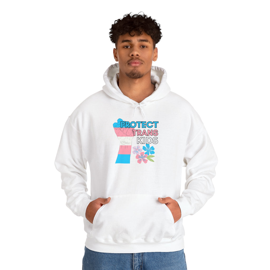 Protect Trans Kids Hoodie on Gildan Hooded Sweatshirt