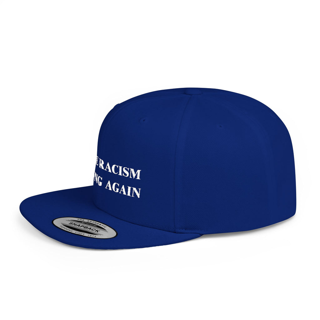 Make Racism Wrong Again Embroidered Flat Bill Snapback Hat