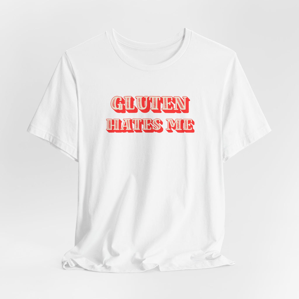 Gluten Hates Me Tee — Funny Celiac/Gluten-Free Shirt