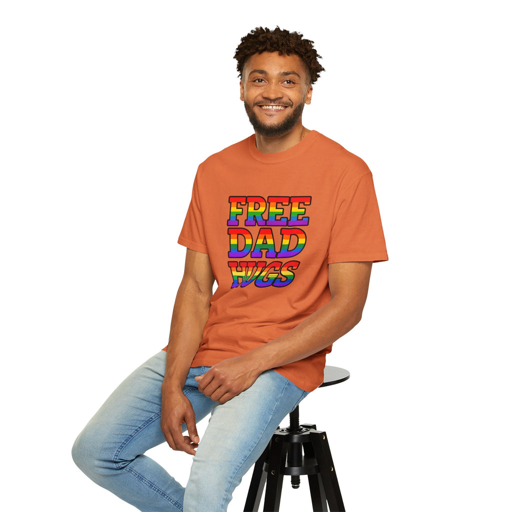 Free Dad Hugs Rainbow Pride Comfort Colors T-Shirt