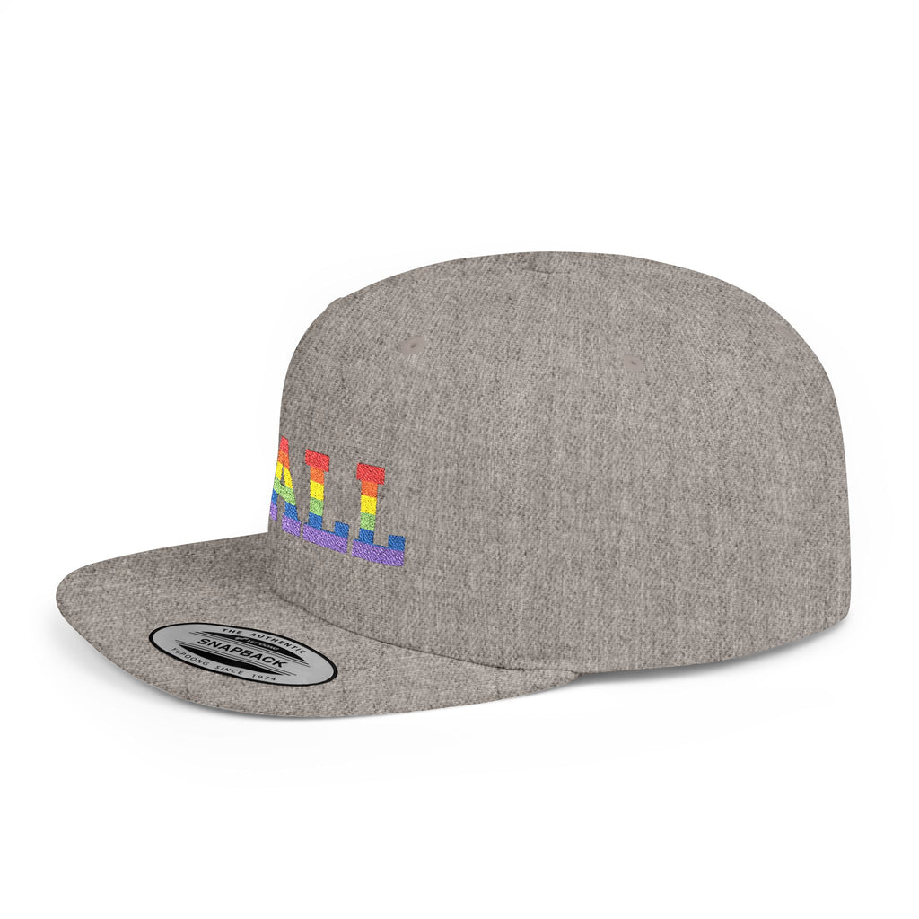 Rainbow "Y'ALL" Pride Flat Bill Snapback Hat
