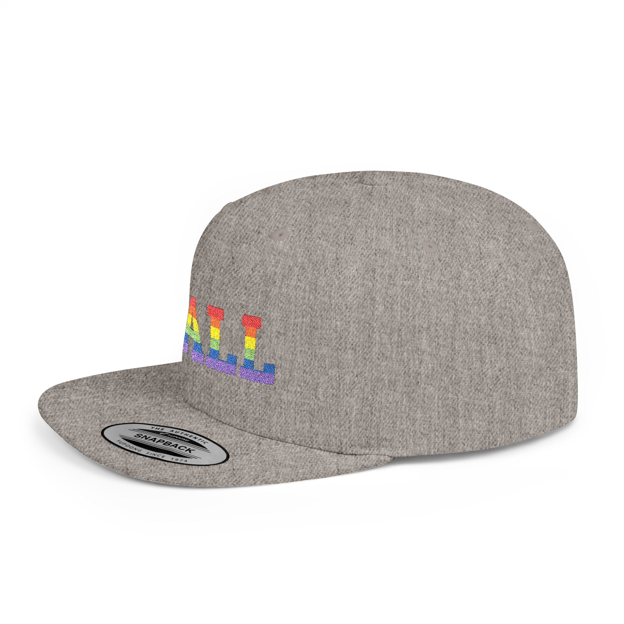 Rainbow "Y'ALL" Pride Flat Bill Snapback Hat