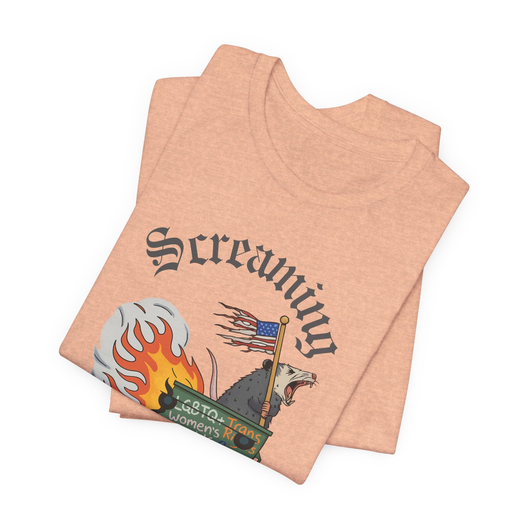 DEI Ride or Die - Screaming Possum Dumpster Fire Ride T-Shirt