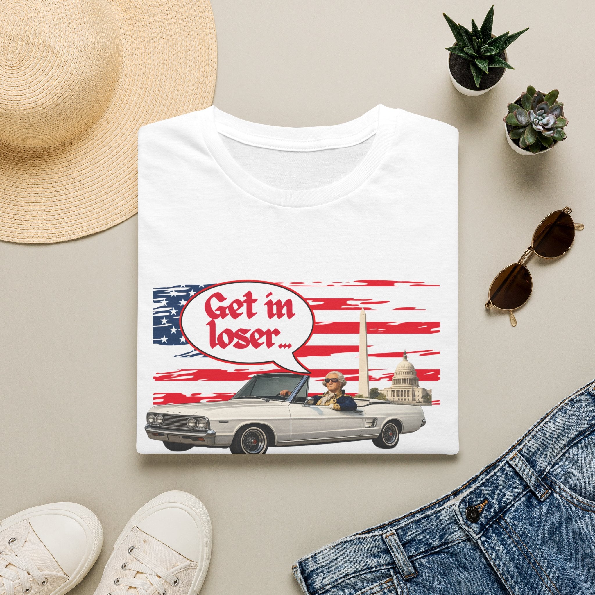 Get In Loser, We're Saving Democracy Unisex Softstyle T-Shirt