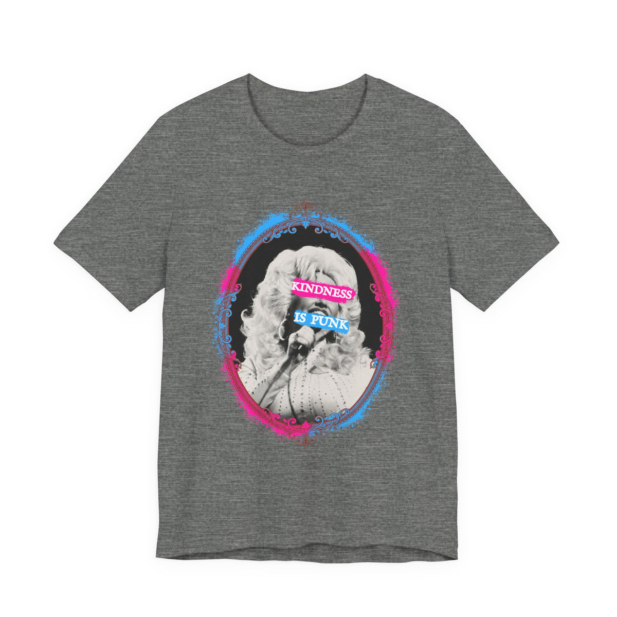 Kindness Is Punk Dolly Bella + Canvas T-Shirt - Vintage Punk Graphic Tee