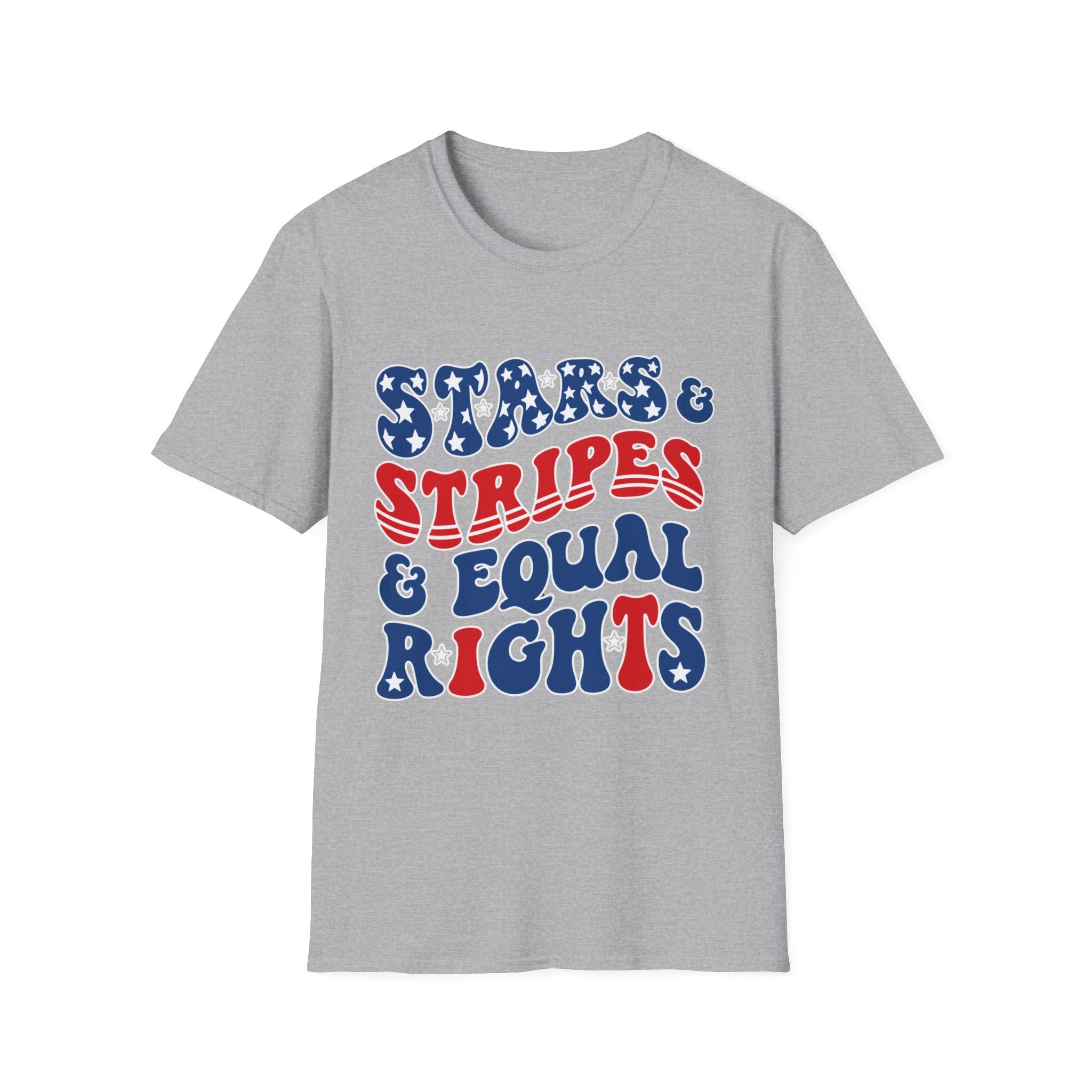 Stars & Stripes & Equal Rights Patriotic Gildan T‐Shirt