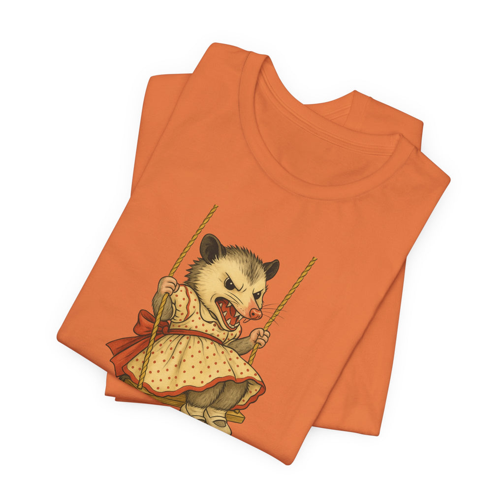 Graphic Tee — Vintage style Possum on Swing with "Do I look like a fucking people person?"