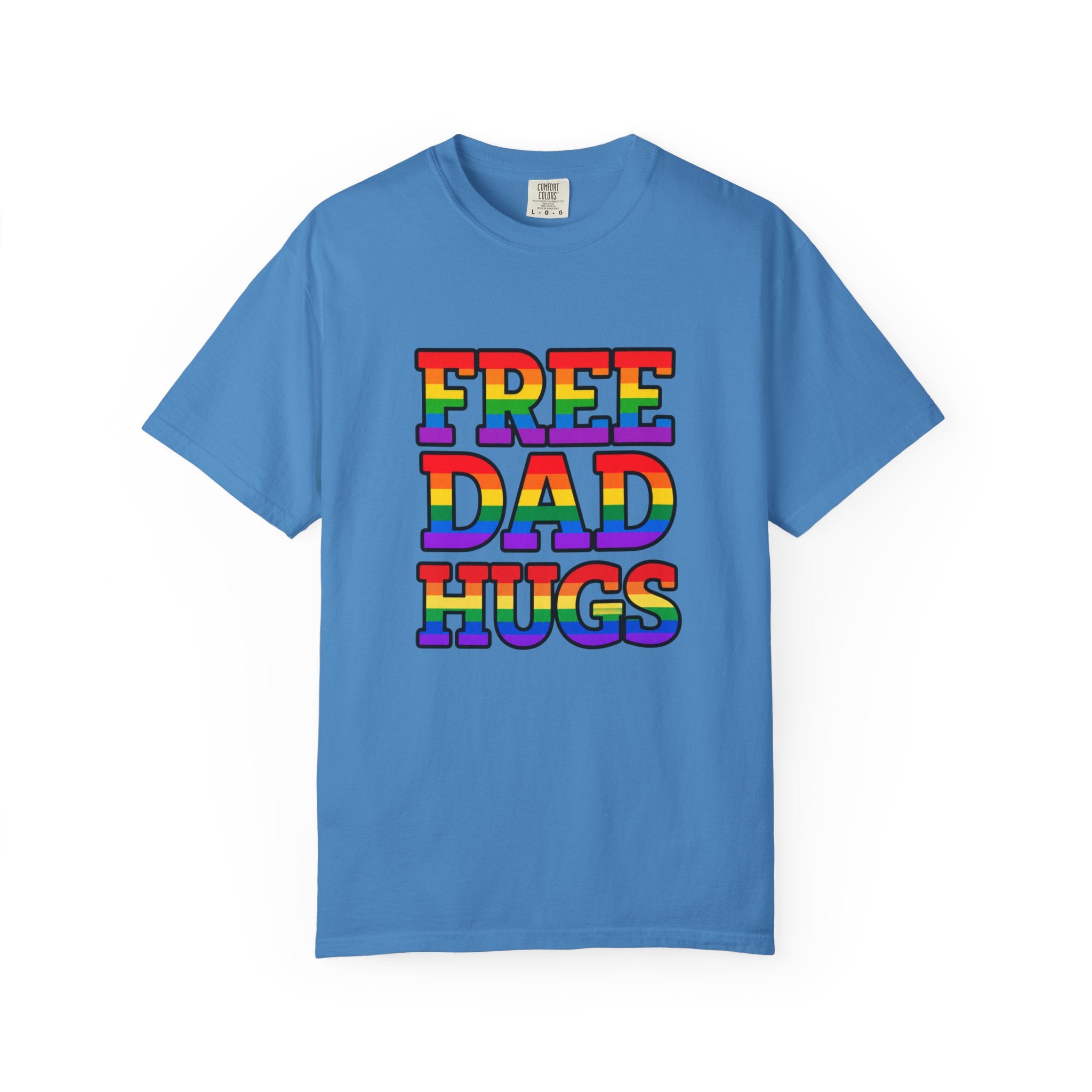 Free Dad Hugs Rainbow Pride Comfort Colors T-Shirt