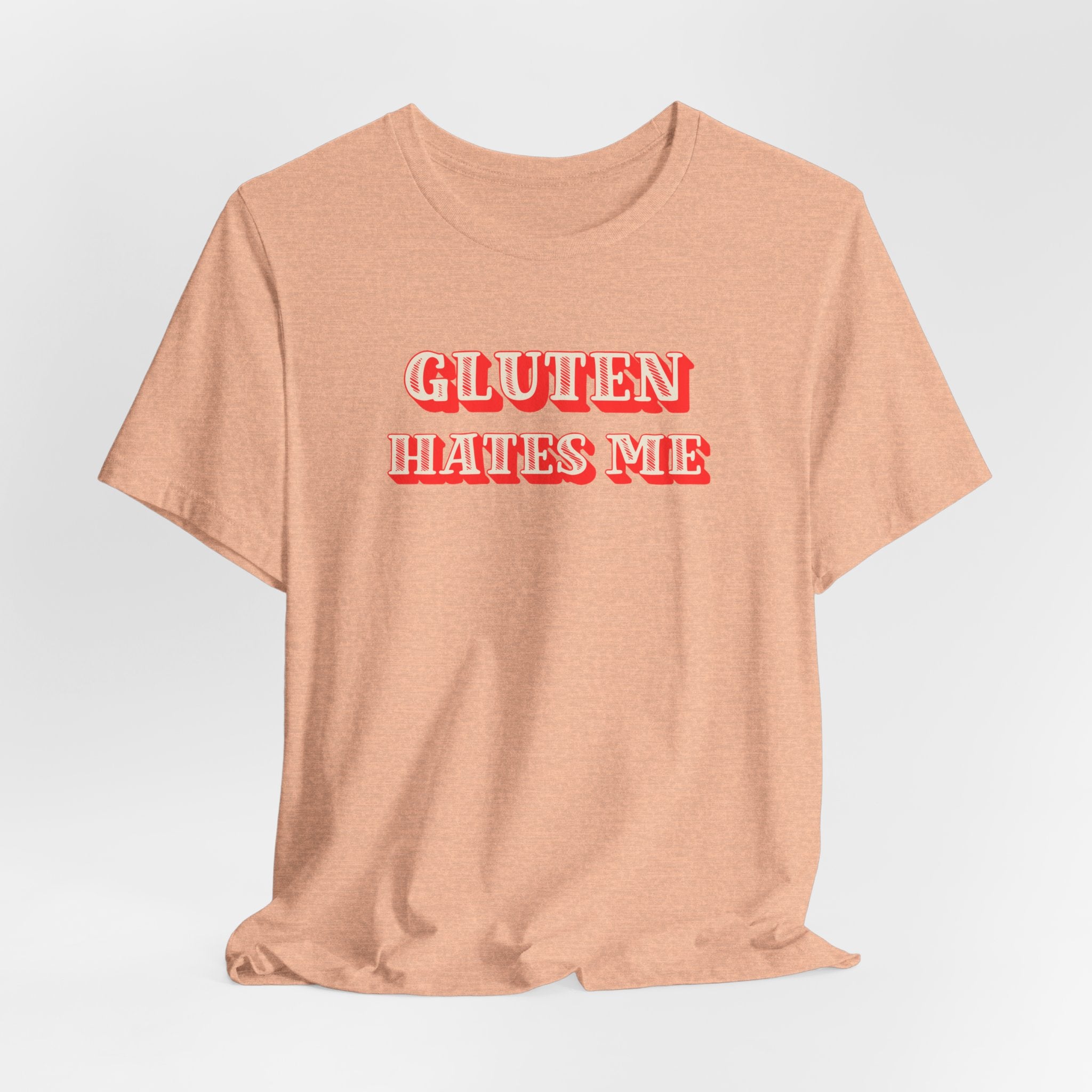 Gluten Hates Me Tee — Funny Celiac/Gluten-Free Shirt
