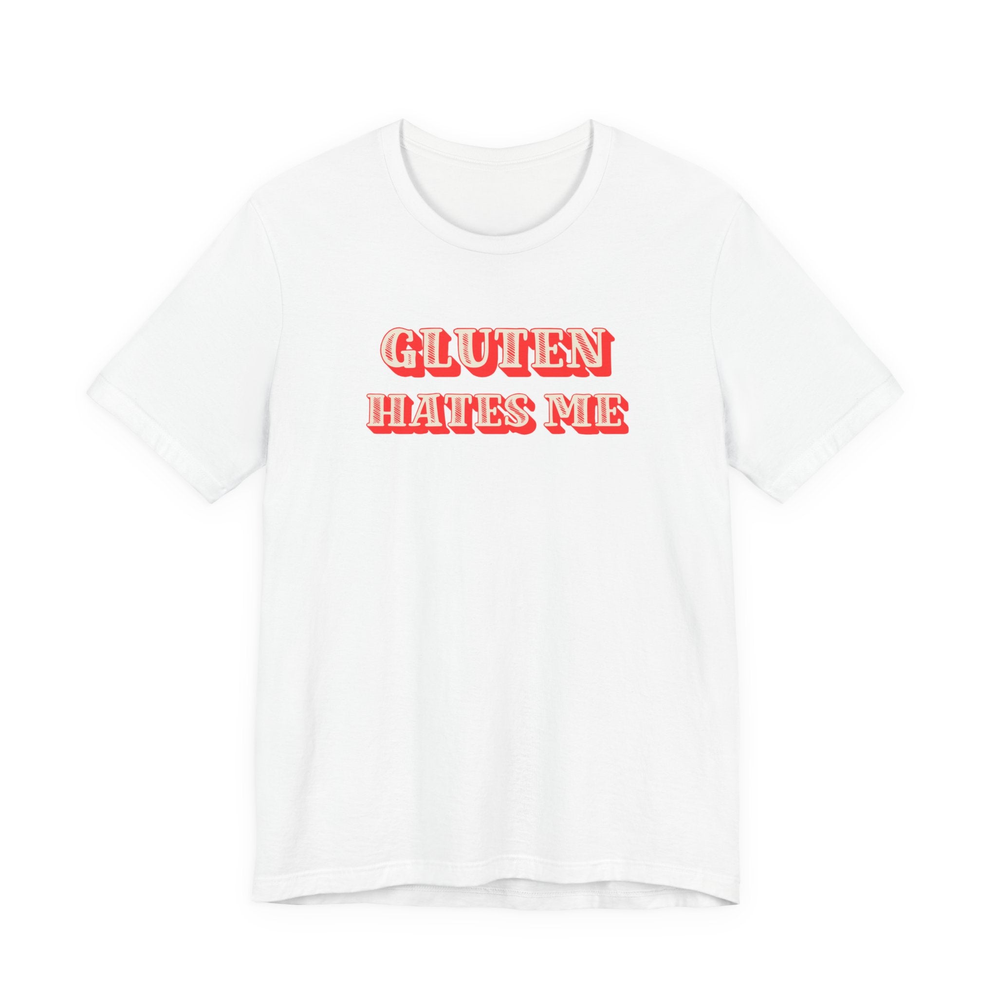 Gluten Hates Me Tee — Funny Celiac/Gluten-Free Shirt